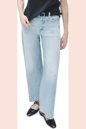 RAG&BONE Miramar Sofie High Waist Ankle Wide Leg Cotton Terry Sweatpant Jeans in at Nordstrom, Size 33