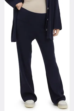 Nom Maternity Georgina Rib Knit Flare Leg Maternity Pants in at Nordstrom, Size Small