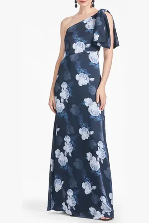 Sachin & Babi Chelsea Floral One-Shoulder Georgette Gown in at Nordstrom, Size 4