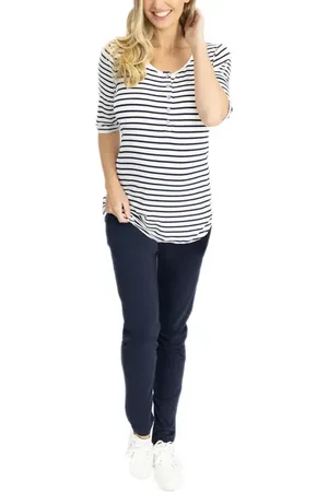 Angel Maternity Maternity/Nursing Henley & Lounge Pants Set in at Nordstrom, Size X-Small
