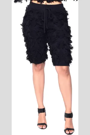DAI MODA Fusion Wool & Cotton Sweater Shorts in at Nordstrom, Size Small