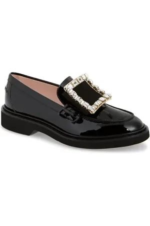 Roger Vivier Viv Rangers Crystal Buckle Loafer in at Nordstrom, Size 7Us
