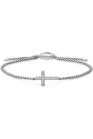David Yurman Petite Pav?? Sideway Cross Slider Bracelet in at Nordstrom, Size Medium