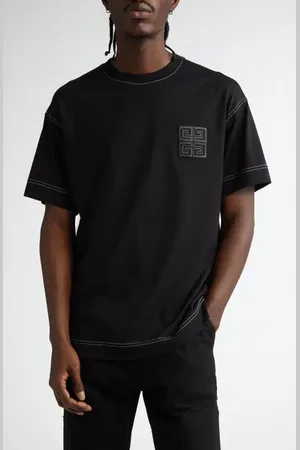Givenchy Boxy Fit 4G Embroidered T-Shirt in at Nordstrom, Size Large