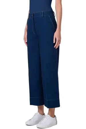 AKRIS Chiara Wide Leg Crop Jeans in at Nordstrom, Size 2