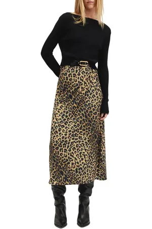 AllSaints Hera Crop Sweater & Midi Slipdress Set in at Nordstrom, Size Large