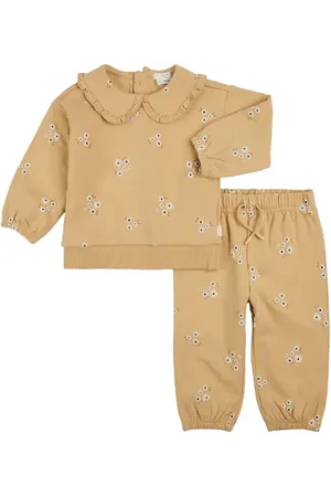 FIRSTS by petit lem Farm Floral Cotton Sweatshirt & Sweatpants Set in at Nordstrom, Size 3M