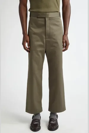 Thom Browne Unconstructed Cotton Twill Trousers in at Nordstrom, Size 3