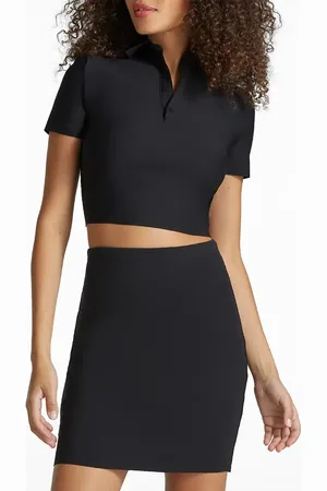 Commando Neoprene Crop Polo in at Nordstrom, Size Large