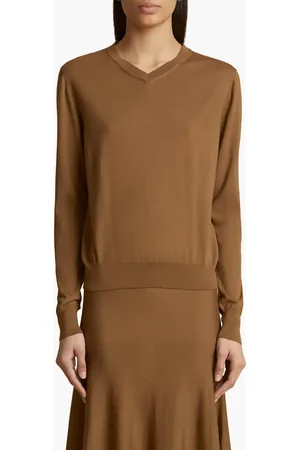 Khaite Senta Wool Blend V-Neck Sweater in at Nordstrom, Size Small