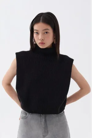 Nocturne Ribbed Turtleneck Knit Sweater in at Nordstrom, Size Large