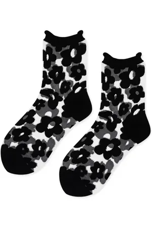 hansel from basel Poppy Flower Sheer Crew Socks in at Nordstrom