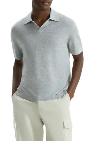 THEORY Brenan Linen Blend Polo in at Nordstrom, Size X-Small