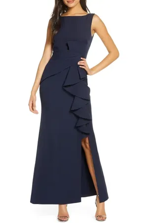 Eliza J Ruffle Front Gown in at Nordstrom, Size 0