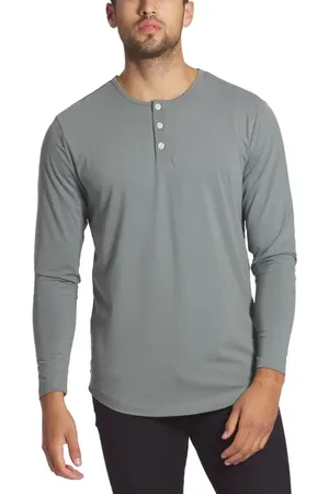 Cuts AO Curved Hem Long Sleeve Henley in at Nordstrom, Size Small