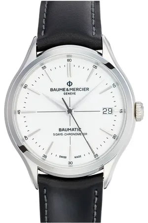Baume & Mercier Clifton Baumatic Leather Strap Watch, 40mm in at Nordstrom
