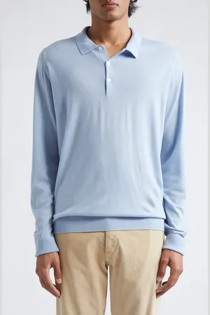 JOHN SMEDLEY Cotswold Wool Polo Sweater in at Nordstrom, Size Medium