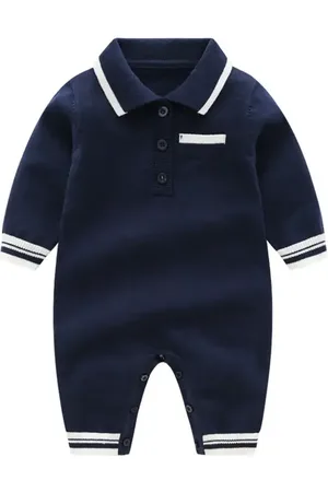 Ashmi & Co. Winston Knit Cotton Romper in at Nordstrom, Size 0-3M