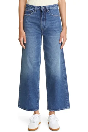 Totême Organic Cotton Crop Flare Wide Leg Jeans in at Nordstrom, Size 27 X 32