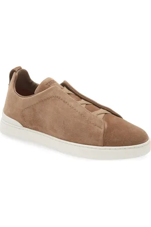Ermenegildo Zegna Triple Stitch Suede Slip-On Sneaker in at Nordstrom, Size 8Us