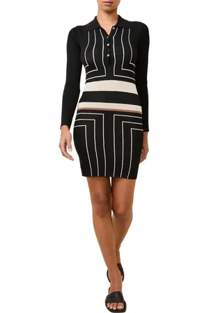 Solid The Debra Mixed Print Long Sleeve Knit Shirtdress in at Nordstrom, Size Small