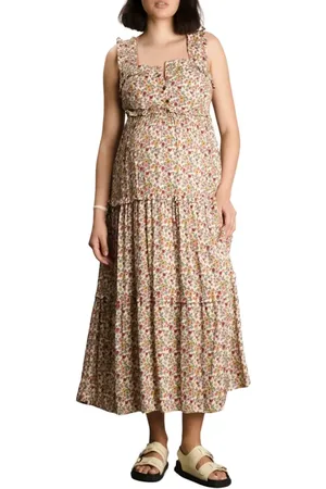 Nom Maternity Emma Maternity/Nursing Midi Sundress in at Nordstrom, Size X-Small