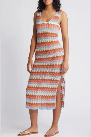 Rip Curl Santorini Sun Pointelle Stitch Sweater Midi Dress in at Nordstrom, Size Small