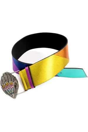 Kurt Geiger Metallic Rainbow Leather Belt in at Nordstrom, Size X-Small