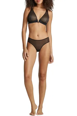 Commando Mesh Plunge Underwire Bra in at Nordstrom, Size 32D