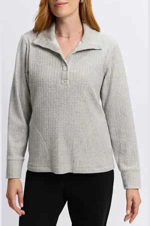 Foxcroft Sammy Cotton Blend Polo Top in at Nordstrom, Size X-Large