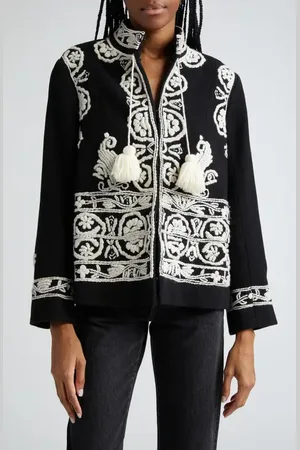 BODE Estate Embroidered Wool Jacket in at Nordstrom, Size Medium