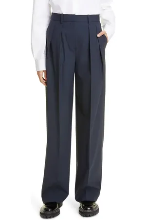 THEORY New T Double Pleated Stretch Wool Pants in at Nordstrom, Size 6