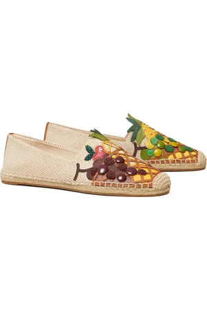 Tory Burch Fruit Appliqu?? Espadrille in Tan /Cream /Ambra /Multi at Nordstrom, Size 5.5