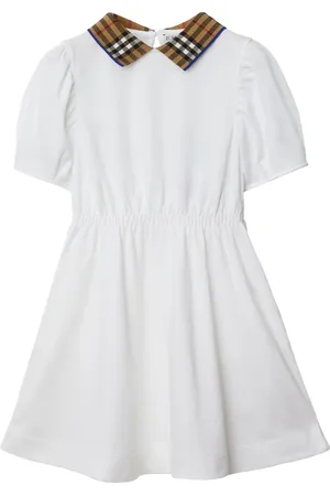 Burberry Check Collar Cotton Polo Shirt Dress in at Nordstrom, Size 6