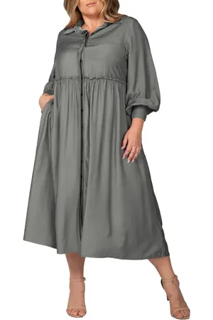 Standards & Practices Button Front Shirtdress in at Nordstrom, Size 1X