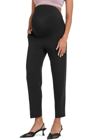 Séraphine Over the Bump Ankle Straight Leg Maternity Pants in at Nordstrom, Size 6