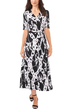 Chaussmoi V-Neck Tie Front Dress in at Nordstrom, Size Small