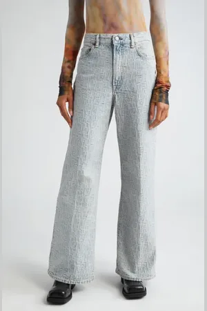 Acne Studios Monogram High Waist Relaxed Fit Jeans in at Nordstrom, Size 25 X 30