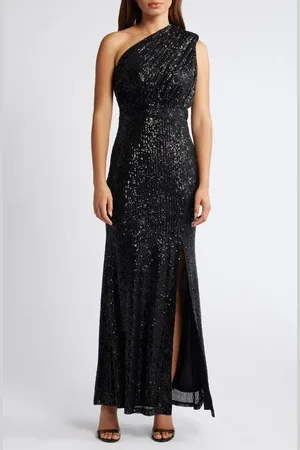 Vince Camuto Sequin One-Shoulder Sheath Gown in at Nordstrom, Size 8