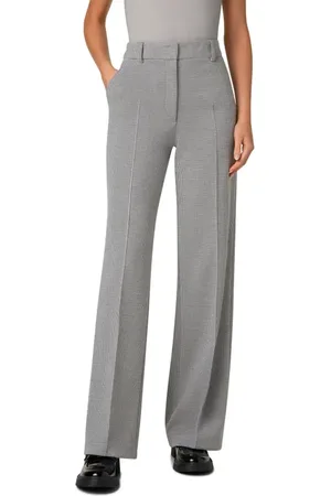 AKRIS Chiaro Micro Houndstooth Jersey Straight Leg Pants in at Nordstrom, Size 16