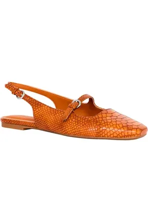 Katy perry The Evie Snakeskin Embossed Slingback Flat in at Nordstrom, Size 9
