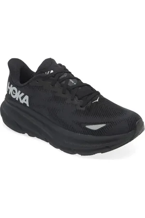 Hoka One One Clifton 9 Gore-Tex?? Waterproof Running Shoe in Black /Black at Nordstrom, Size 7