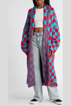 Dressed in Lala Luxe Fringe Blanket Cardigan in at Nordstrom, Size Small