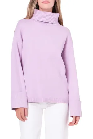ENGLISH FACTORY Oversize Turtleneck Sweater in at Nordstrom, Size Medium