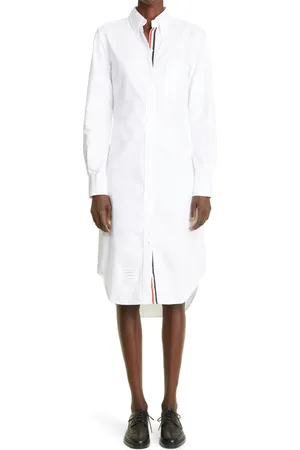 Thom Browne Long Sleeve Oxford Button-Down Shirtdress in at Nordstrom, Size 2 Us