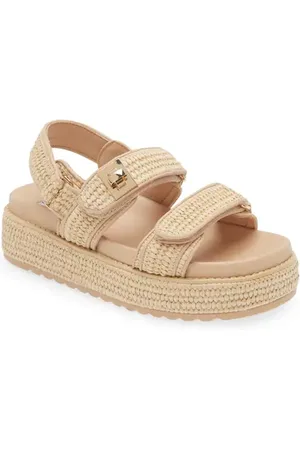 Steve Madden Bigmona Raffia Platform Sandal in at Nordstrom, Size 5