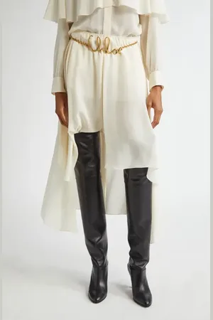 Chloé Asymmetric Silk Georgette Skort in at Nordstrom, Size 6 Us