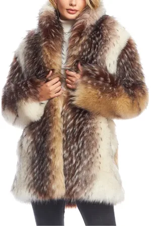 DONNA SALYERS FABULOUS FURS Shawl Collar Faux Fur Coat in at Nordstrom, Size X-Small
