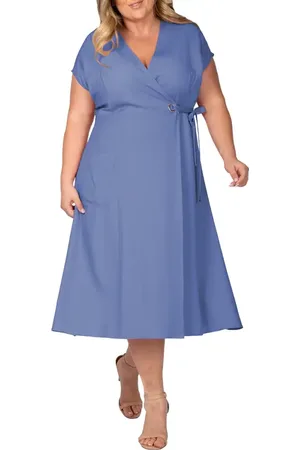 Standards & Practices Midi Wrap Dress in at Nordstrom, Size 1X