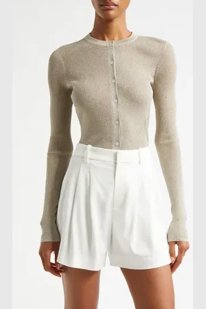 A.L.C. Fisher Metallic Rib Cardigan in at Nordstrom, Size Large